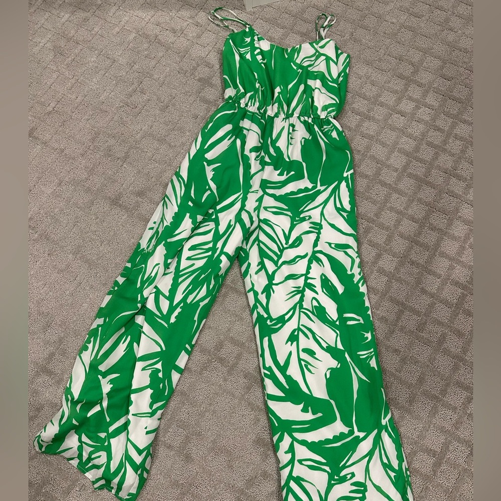 Lilly Pulitzer for Target Green and White Jumpsuit